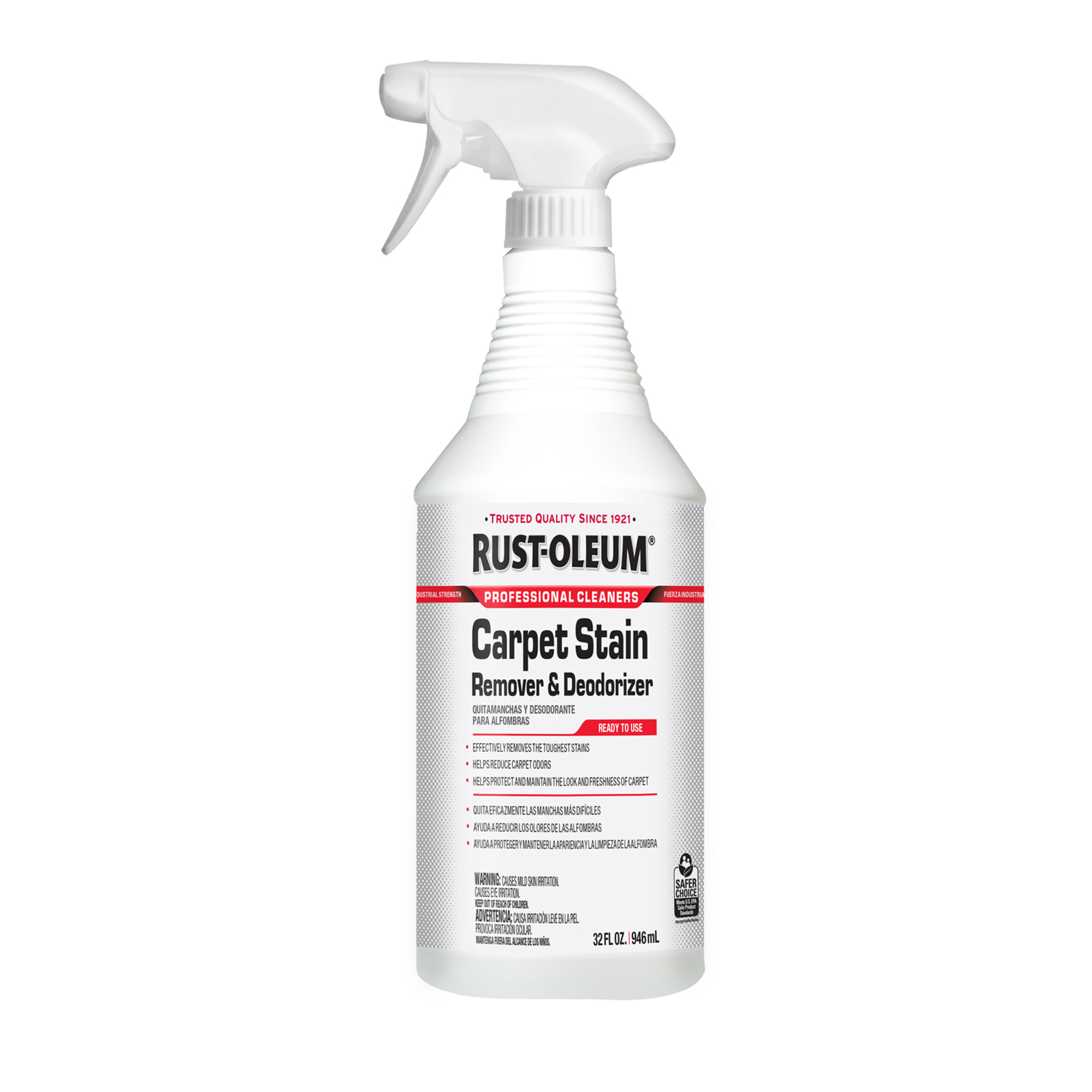 Rust-Oleum Professional Cleaning, Carpet Stain Remover Deodorizer 32oz, Ounces 32 oz, Model# 352258